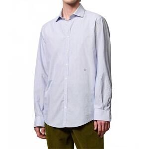 NEW MASSIMO ALBA canary classic button down shirt in azzuro